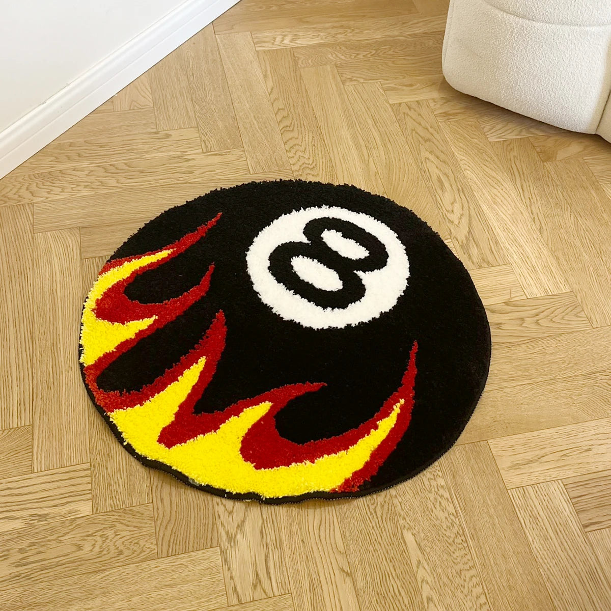 Fire Billiard No 8 Rug