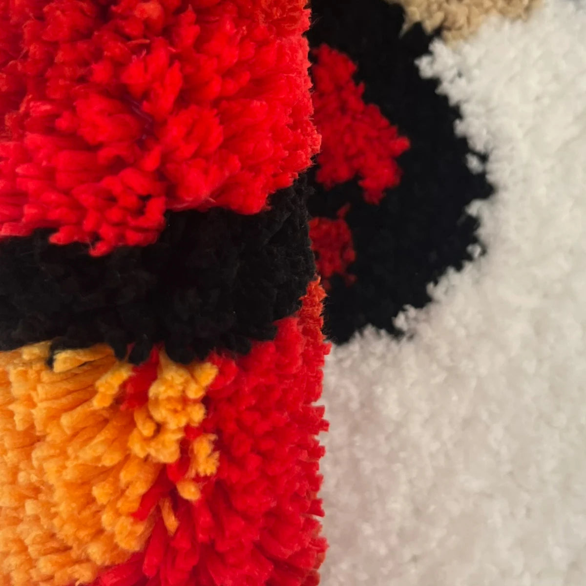 Holding Cup in Hand Vintage Rug