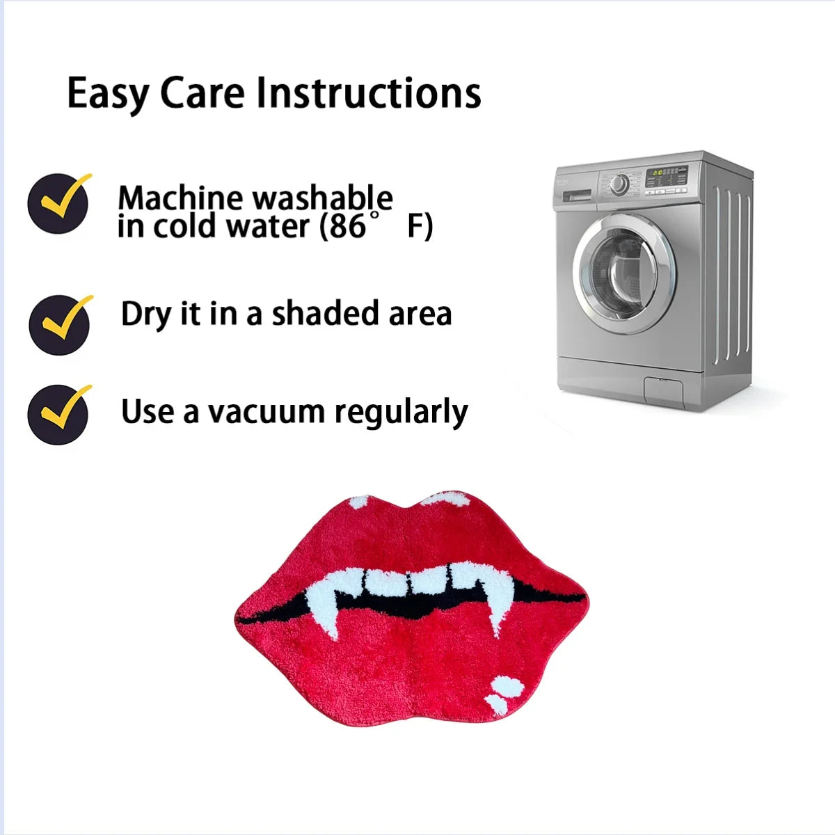 Vampire Red Lips Rug