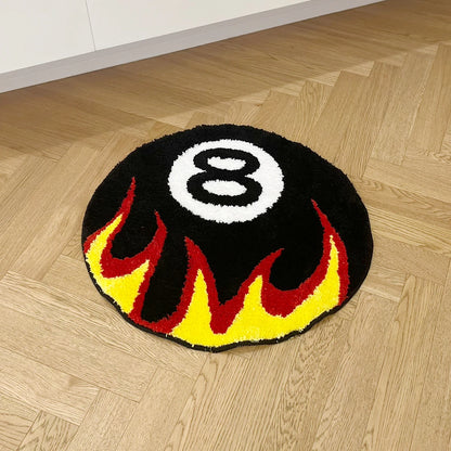 Fire Billiard No 8 Rug