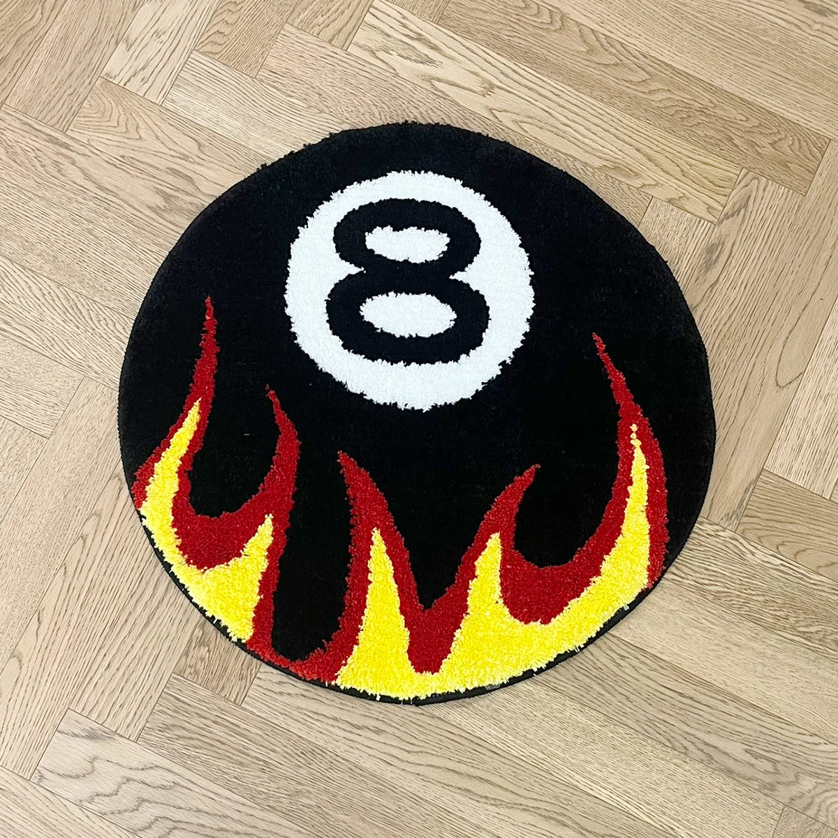 Fire Billiard No 8 Rug