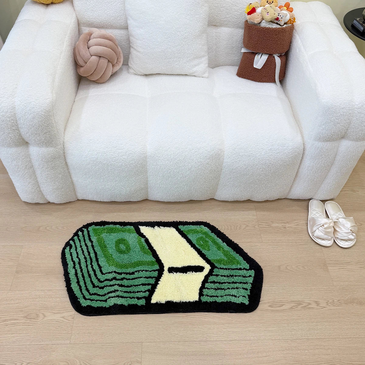 Cartoon Dollar Cash Rug
