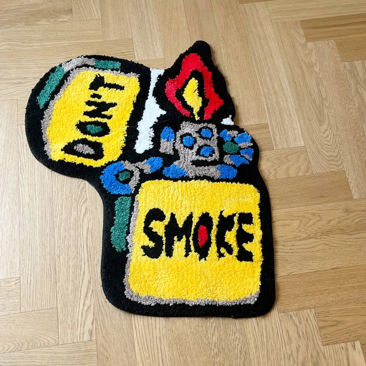 Yellow Lighter DON'T SMOKE Rug