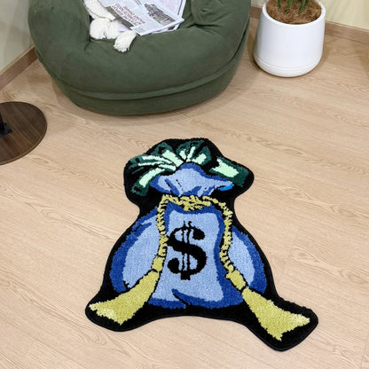 Blue Money Bag Rug