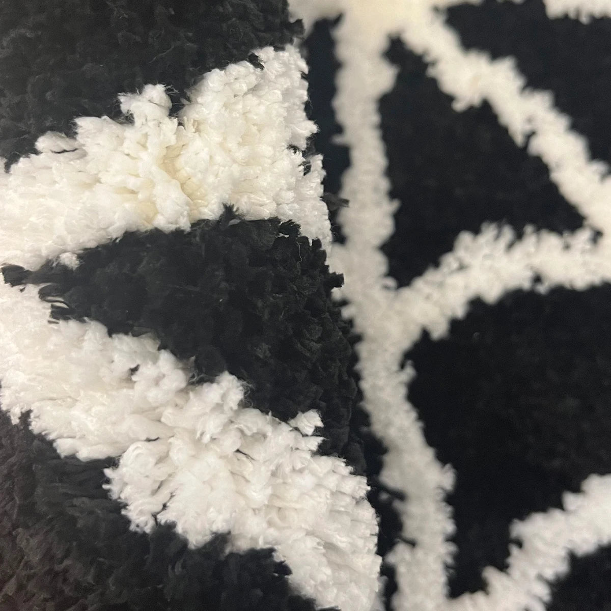 Black Spider Web Rug