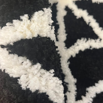 Black Spider Web Rug