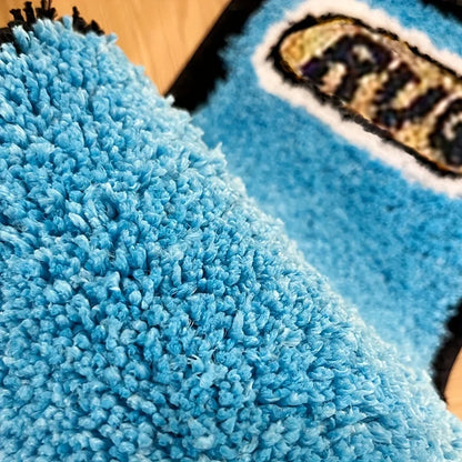 Blue Lighter Fluffy Rug