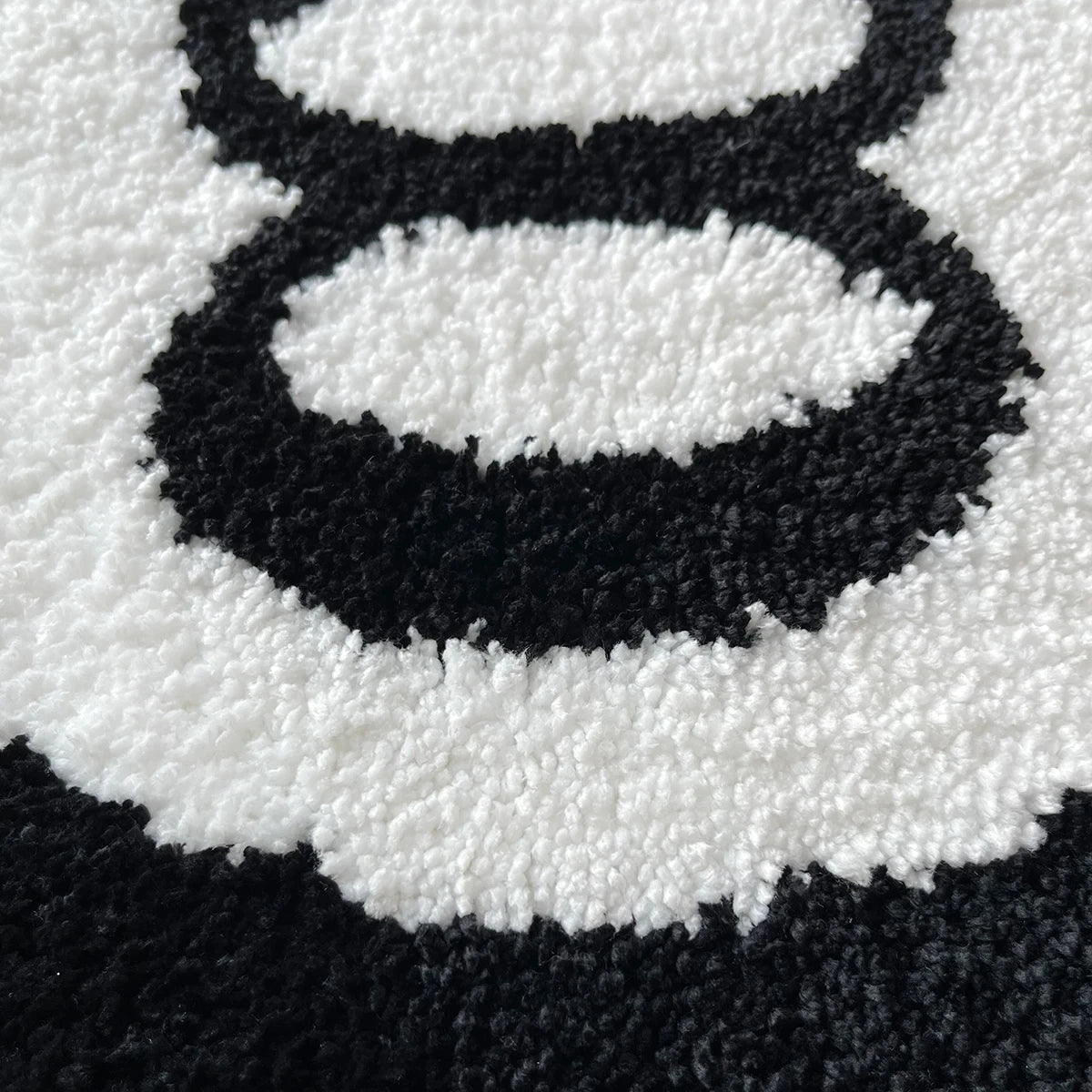 Black Billiard 8 Ball Rug