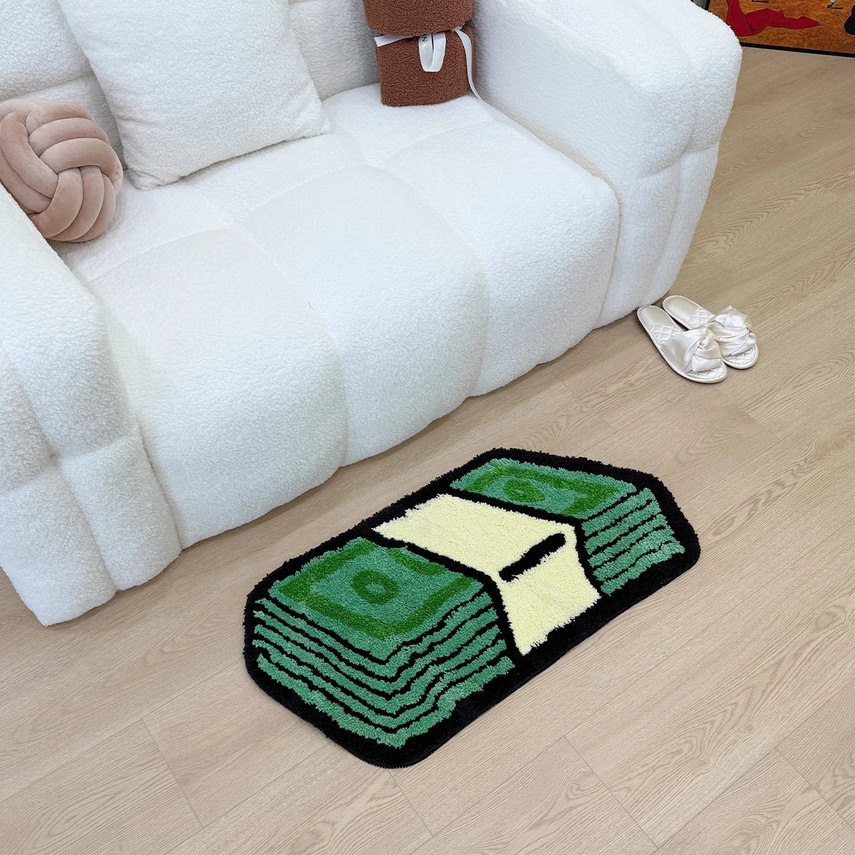 Cartoon Dollar Cash Rug