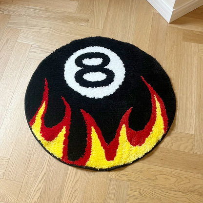 Fire Billiard No 8 Rug