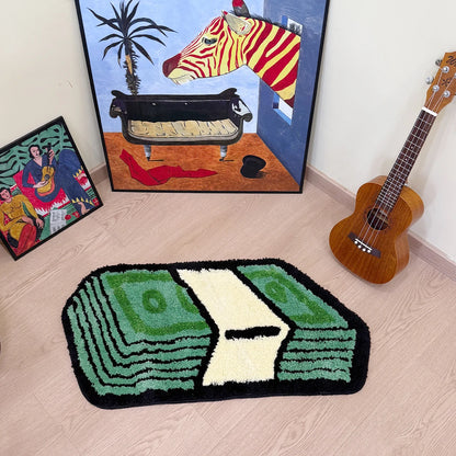Cartoon Dollar Cash Rug