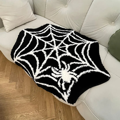 Black Spider Web Rug