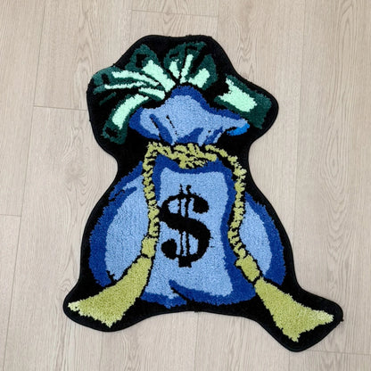 Blue Money Bag Rug