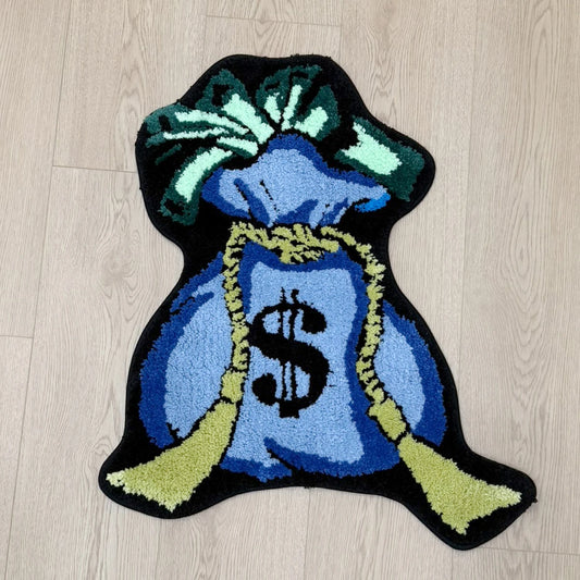 Blue Money Bag Rug