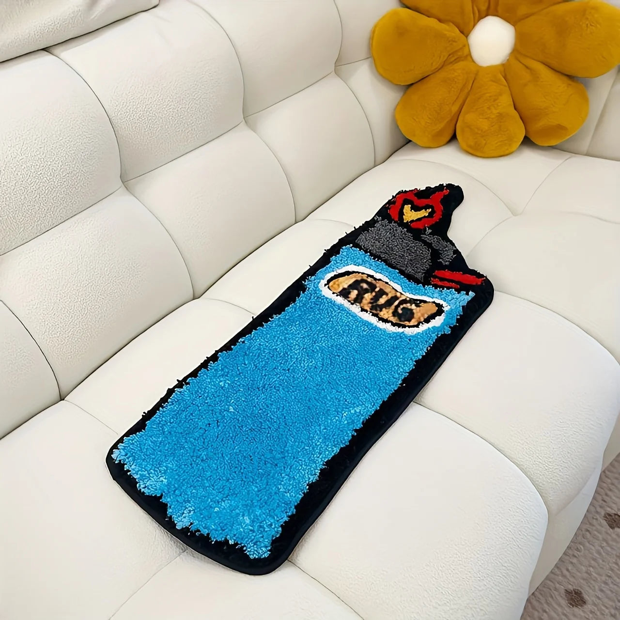 Blue Lighter Fluffy Rug