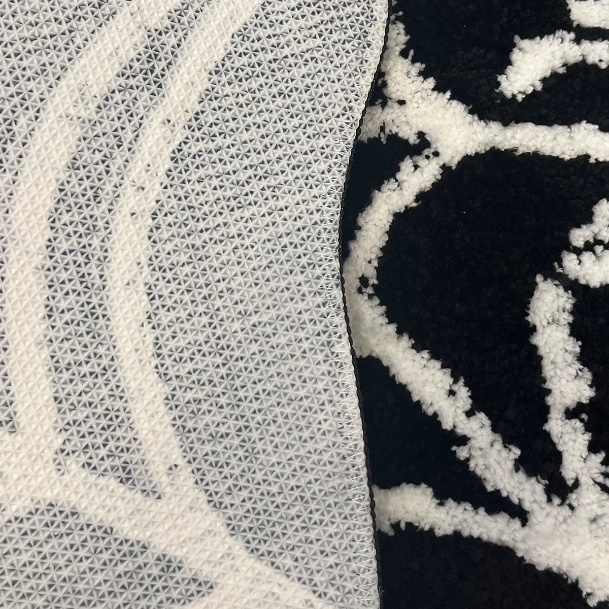 Black Spider Web Rug