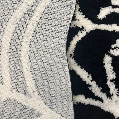 Black Spider Web Rug