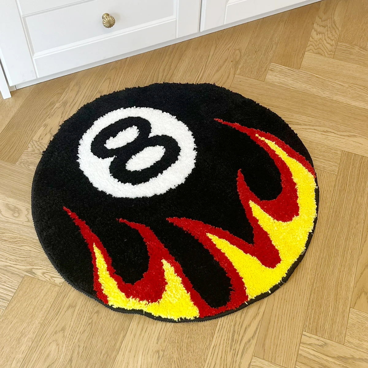 Fire Billiard No 8 Rug
